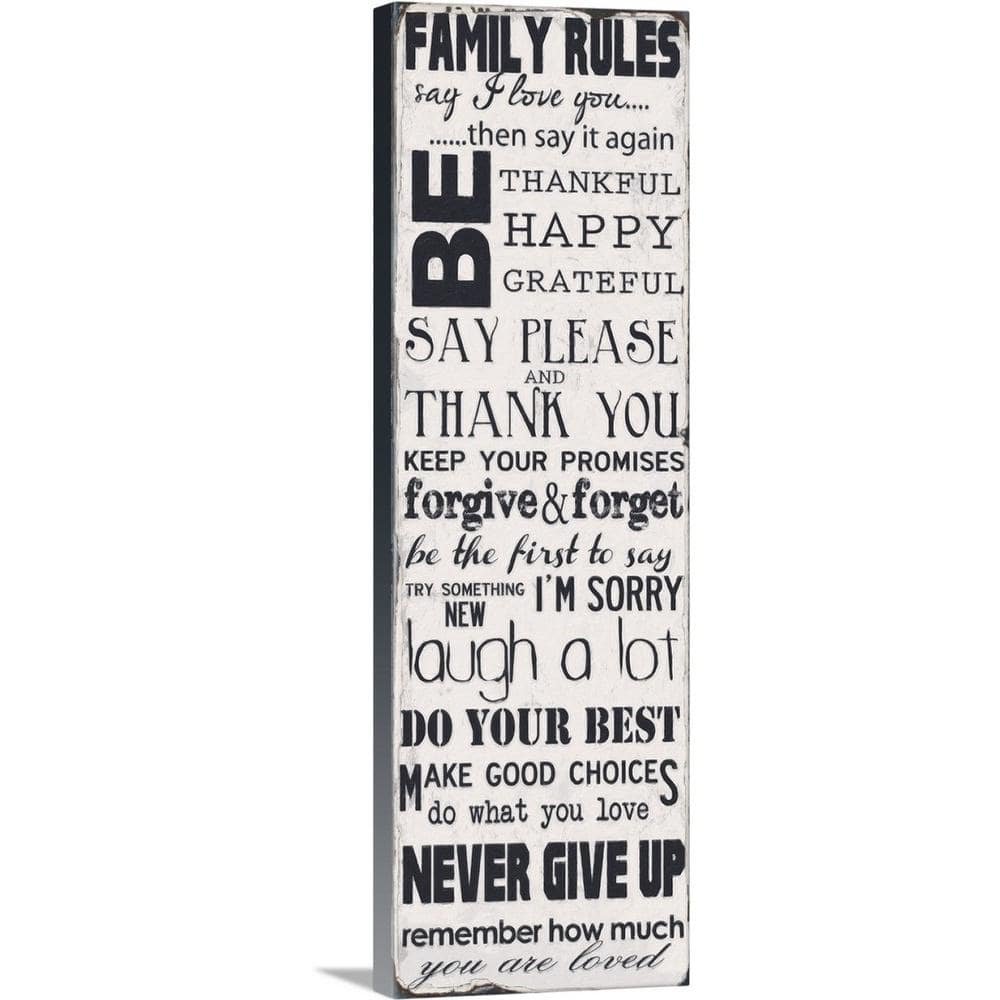 Family Rules by Taylor Greene Canvas Wall Art