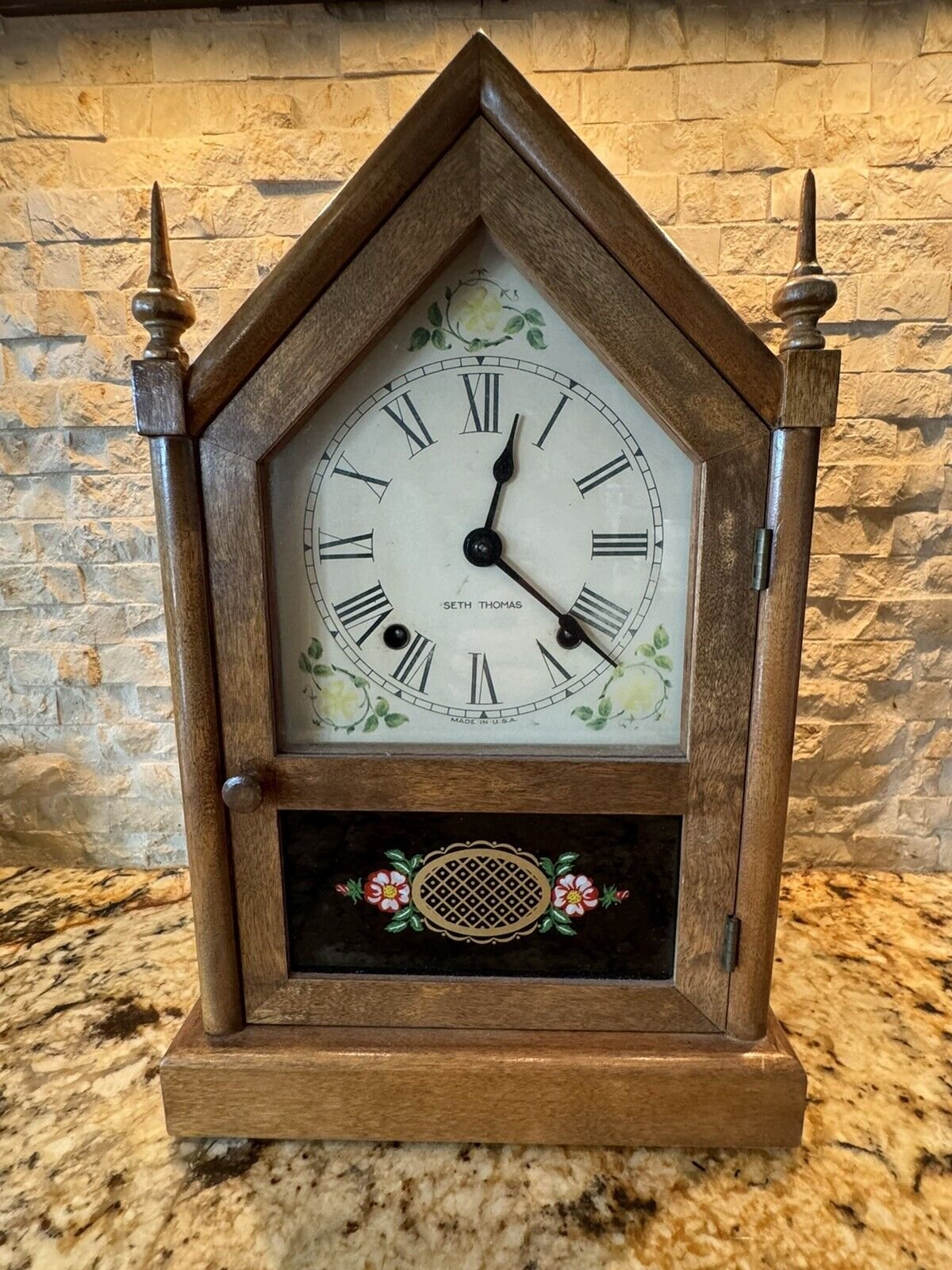 Fine Vintage Seth Thomas Cottage Steeple 8-Day Chime Mantle Clock