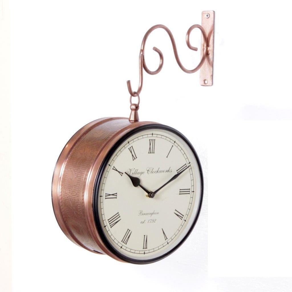 Hanging Double Sided Clock On Bracket Dodge City Station Train Steam UASC16-6