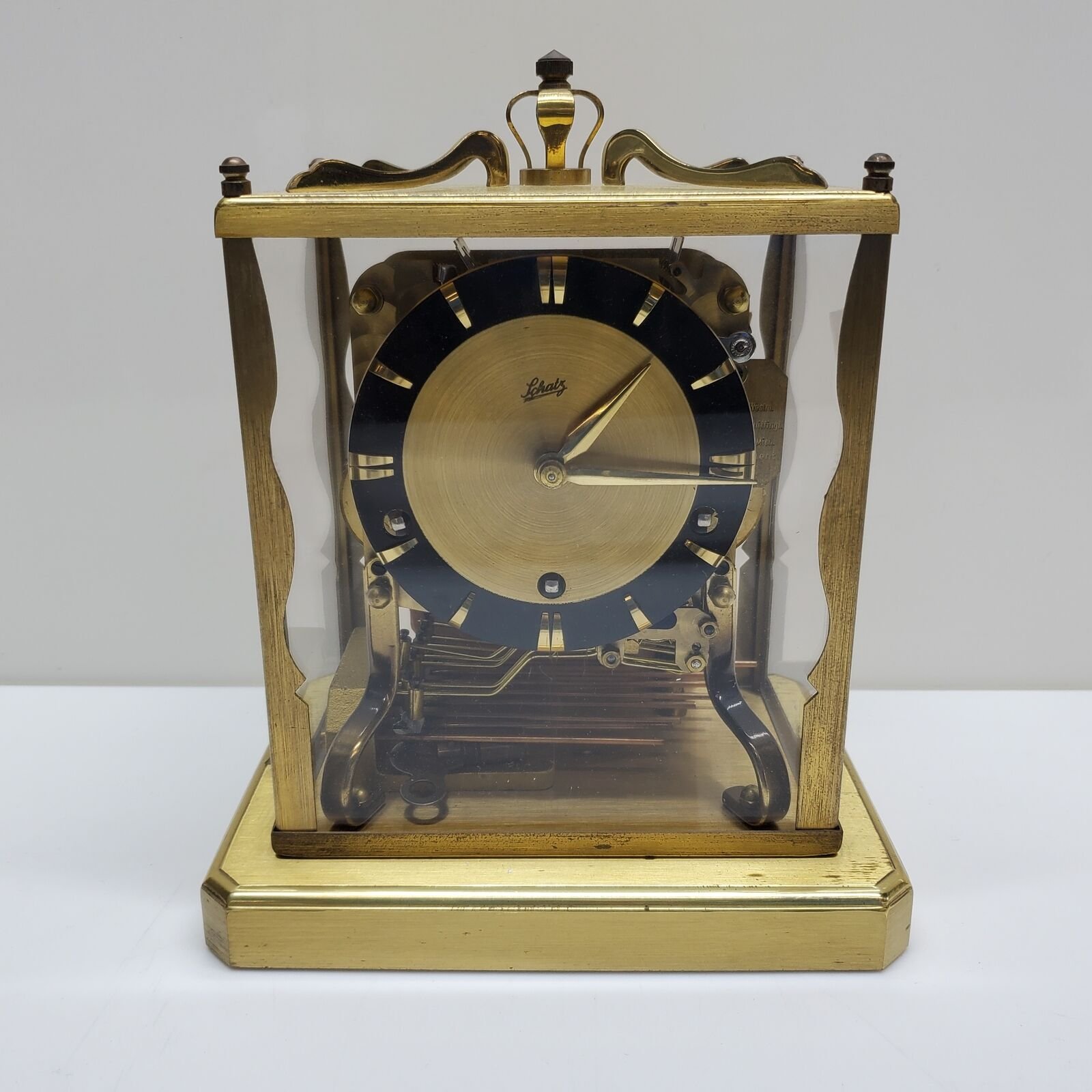 Vintage Decorative Schatz Skeleton Mantel / Desk Clock