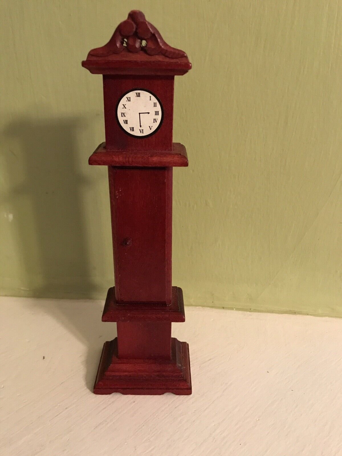 wood 7" grandfather clock doll house furniture