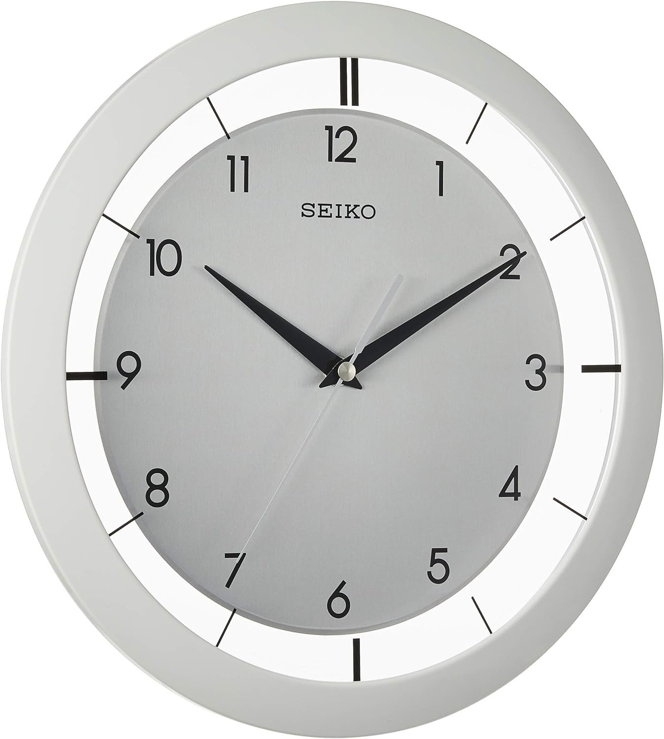 11 Inch St John Brushed Metal Wall Clock