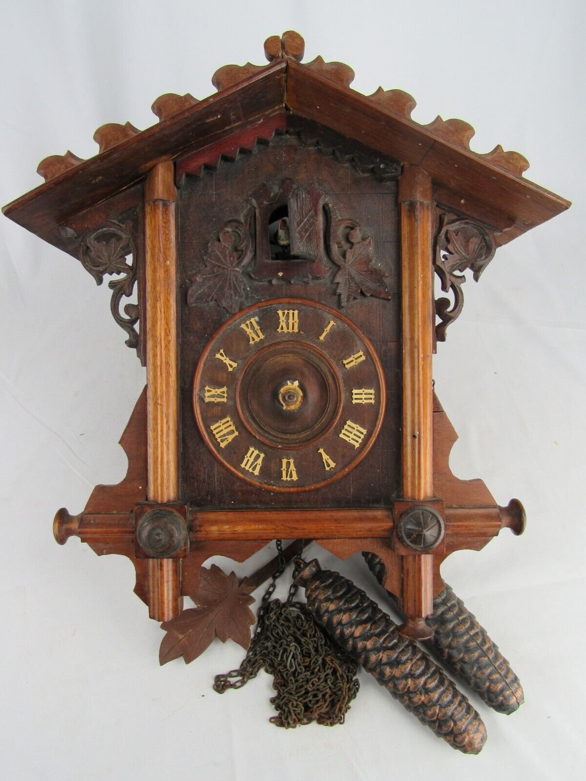 1880's cuckoo clock GERMANY Black Forest ANTIQUE Gordian Hettich Sohn GHS