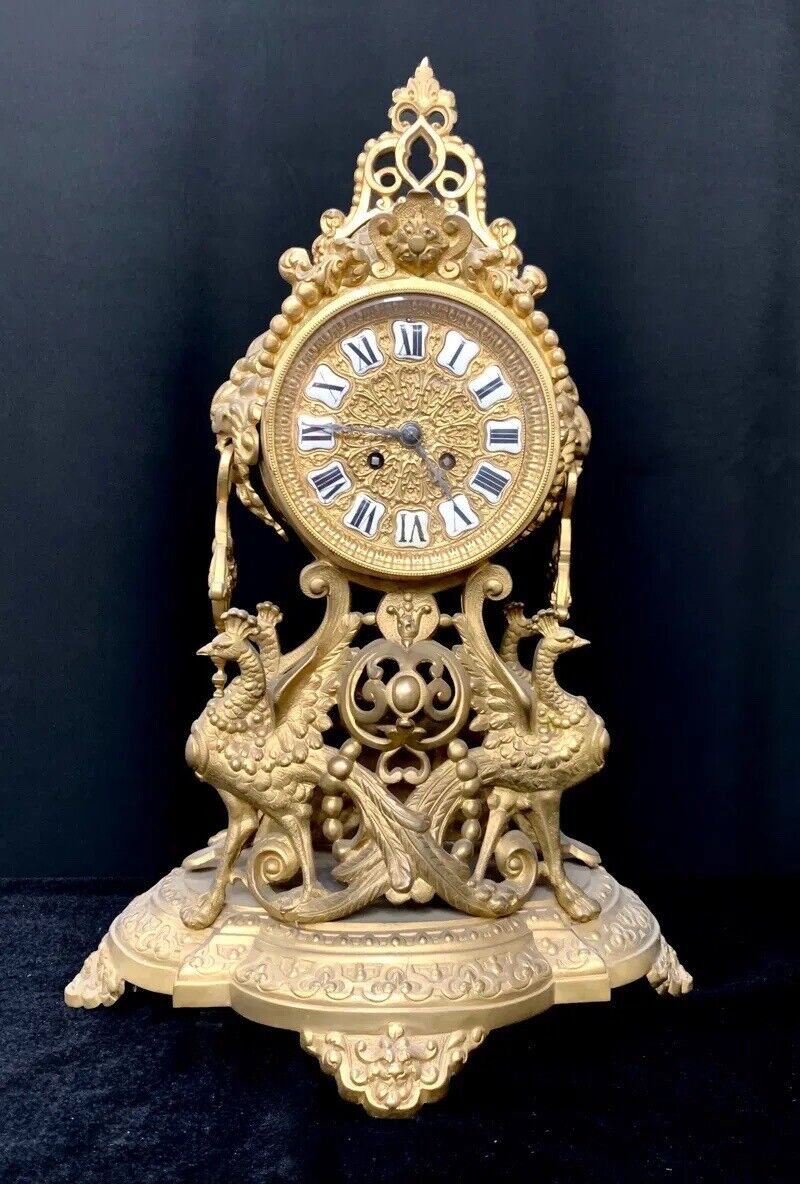 19th Century French Gilt Bronze Clock