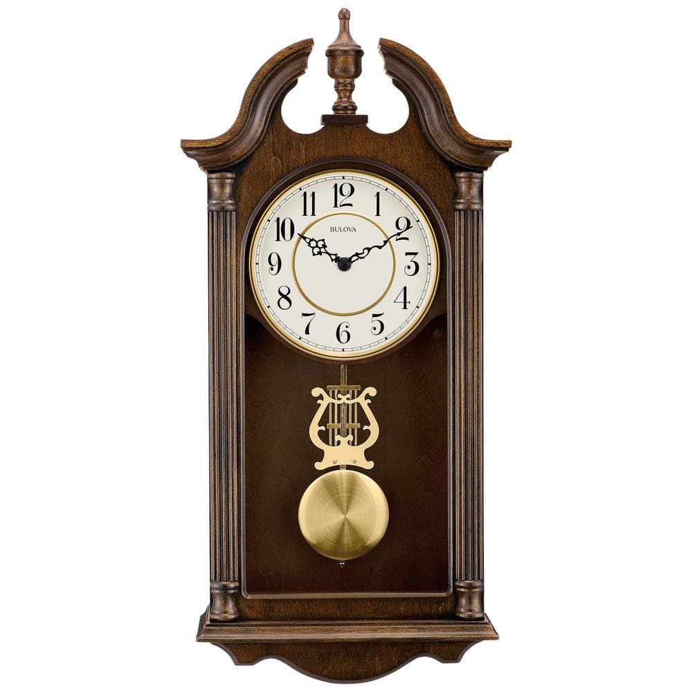 20.5 in. H x 9.75 in. W Pendulum Chime Wall Clock