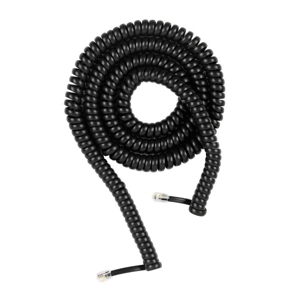 25 ft. Corded Phone Handset Coil, Black