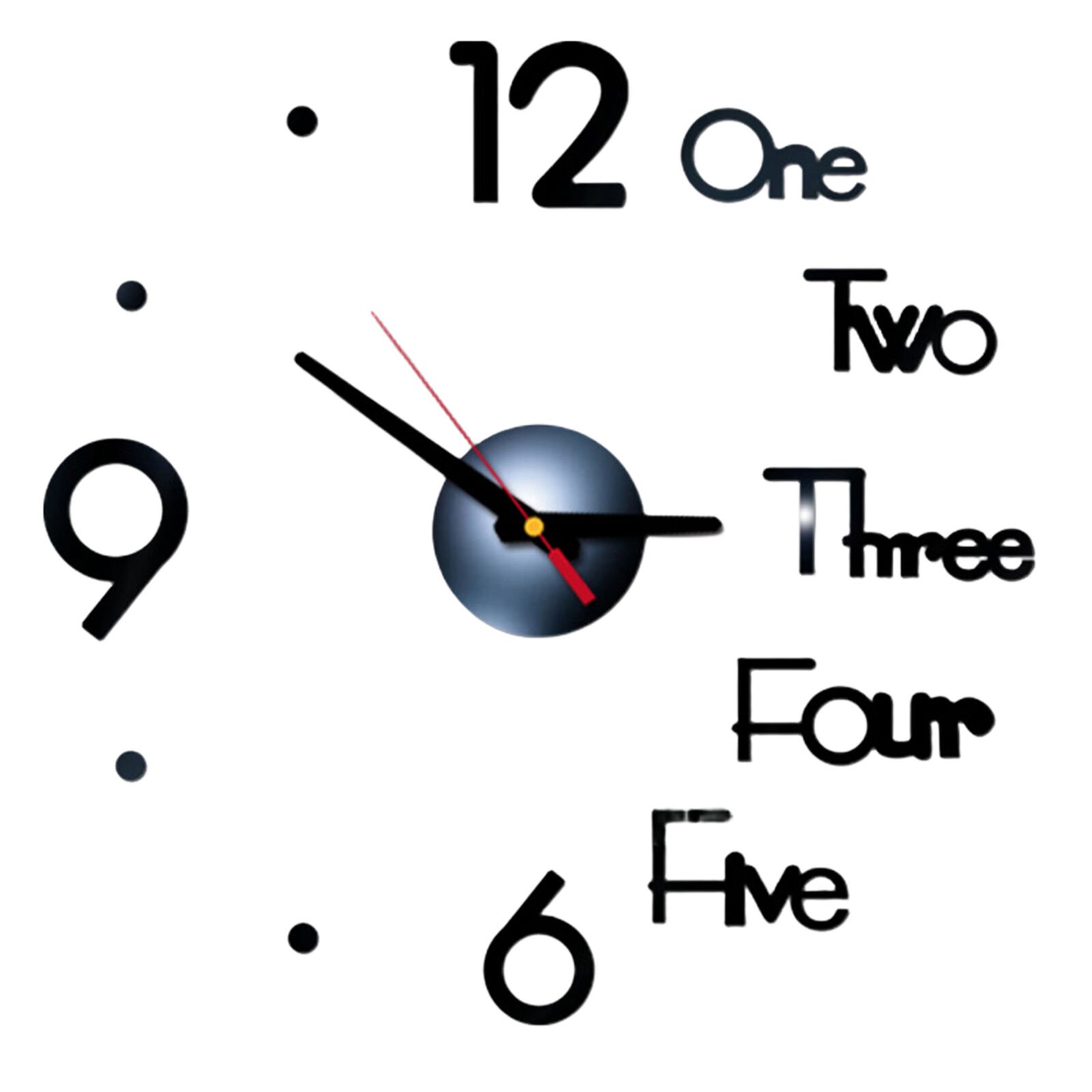 3D Clock Acrylic Mute Frameless Wall Clock Creative Fashion Clock Wall Clocks