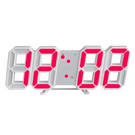 3 D LED Digital Wall Alarm Clock, LED Light Nightlight Decor Clocks , for Kitchen Bedroom photo 3 D LED Digital Wall Alarm Clock, LED Light Nightlight Decor Clocks , for Kitchen Bedroom featured