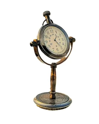 5 inch Solid Brass Table Watch Desk Clock Antique Brass Engraved Nautical Maritime Table Clock photo 5 inch Solid Brass Table Watch Desk Clock Antique Brass Engraved Nautical Maritime Table Clock