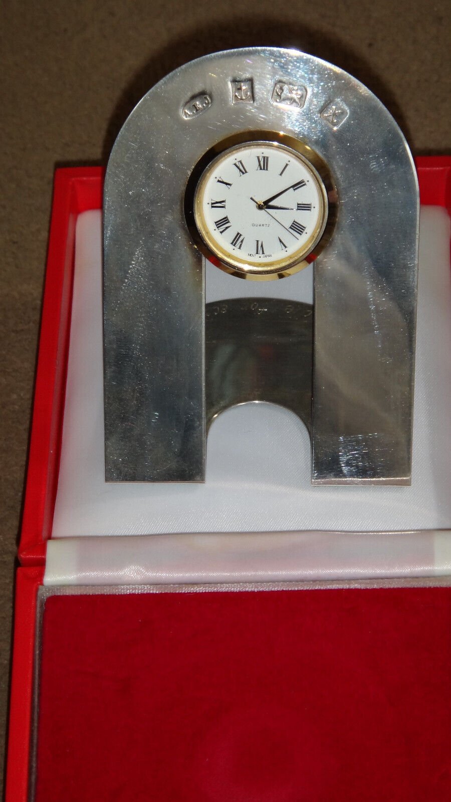 925 Silver DESK/MANTLE CLOCK