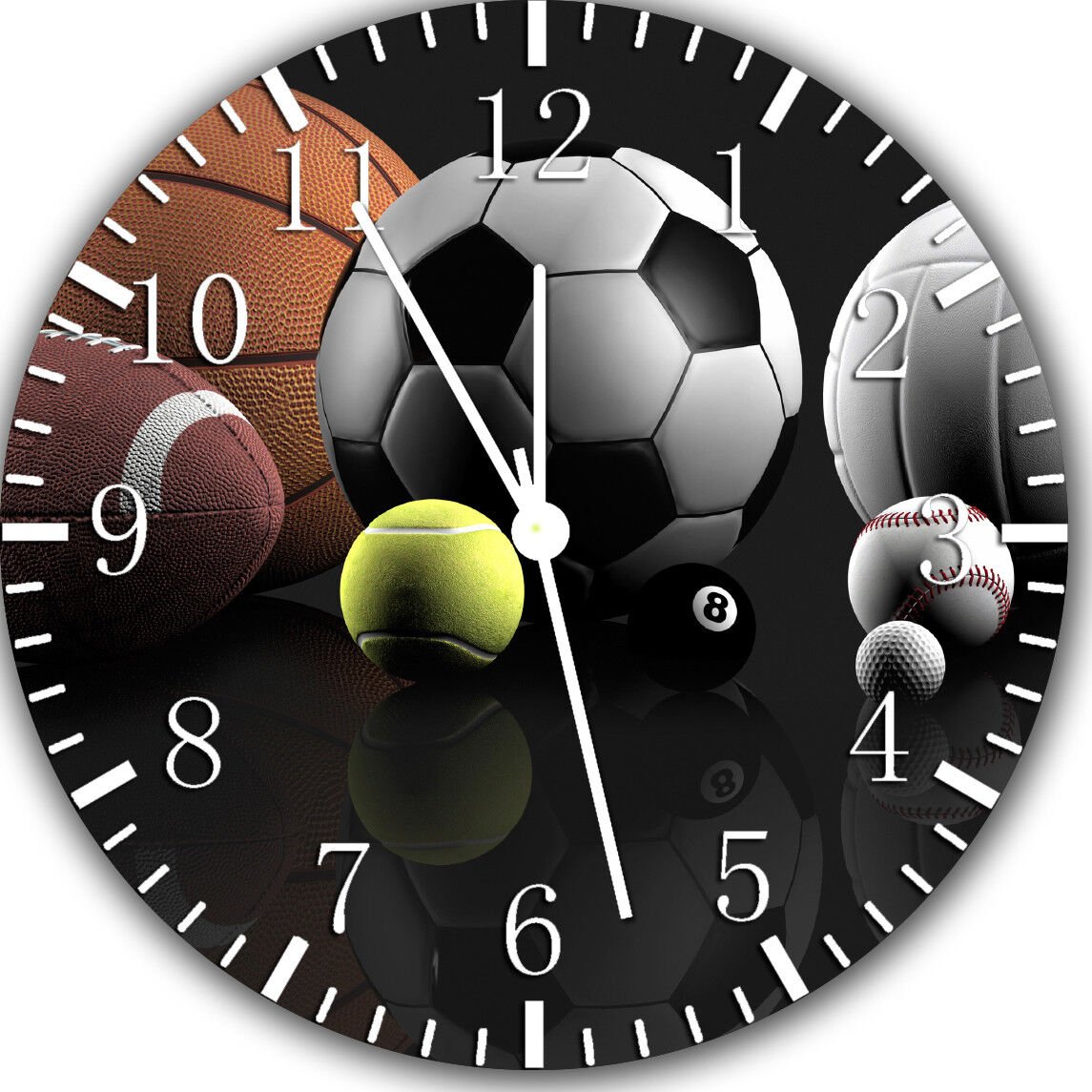 All Sports Balls Frameless Borderless Wall Clock Nice For Gifts or Decor Z124