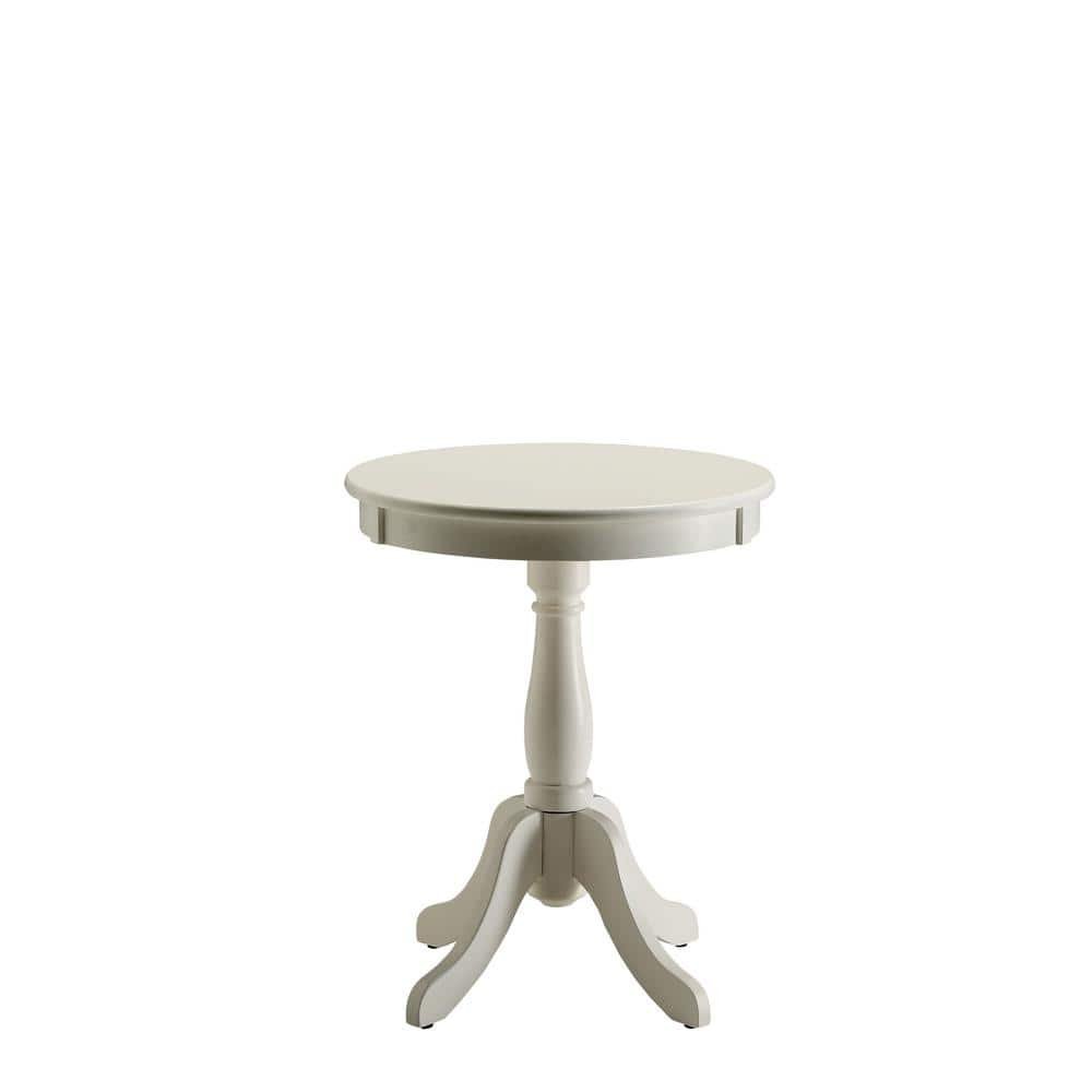 Amelia White Solid Wood Leg Side Table