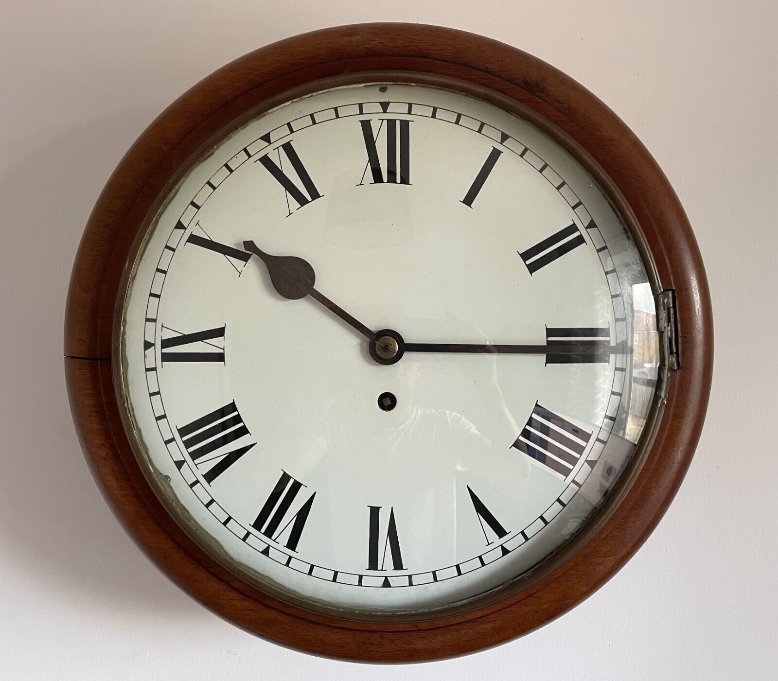 Antique Fusee Wall Clock Railway Station School Office 8 Day Astral H Williamson