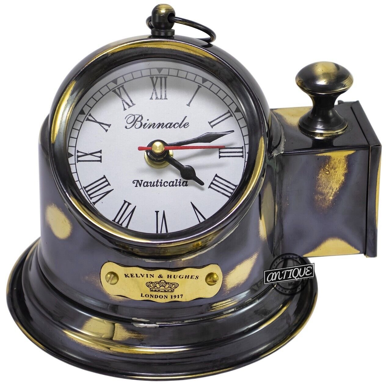 Antique Style Desk Clocks Nautical Binnacle Antique Finish Table Clock Gift Deco