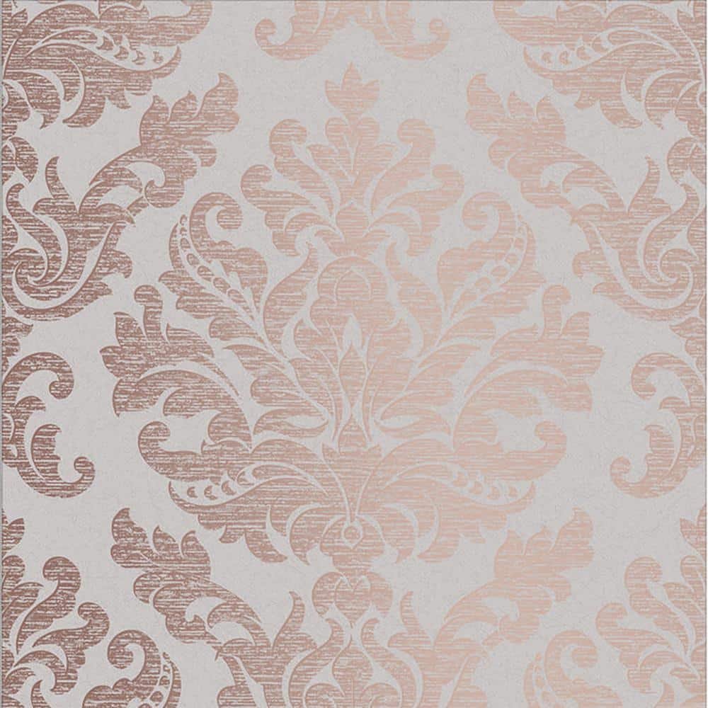 Antique Taupe Pink and Rose Gold Removable Wallpaper Sample
