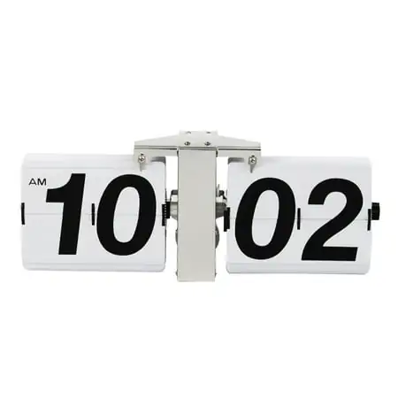 AOOOWER Flip Desk Clock Auto Flip Wall Mount Clock Battery Powered Large Numbers for Ideal Decor