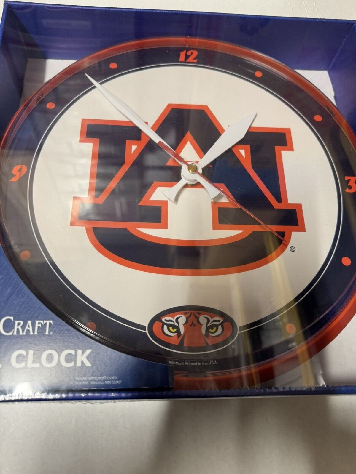 AUBURN TIGERS Round 12" Clock Wincraft "New" College NCAA