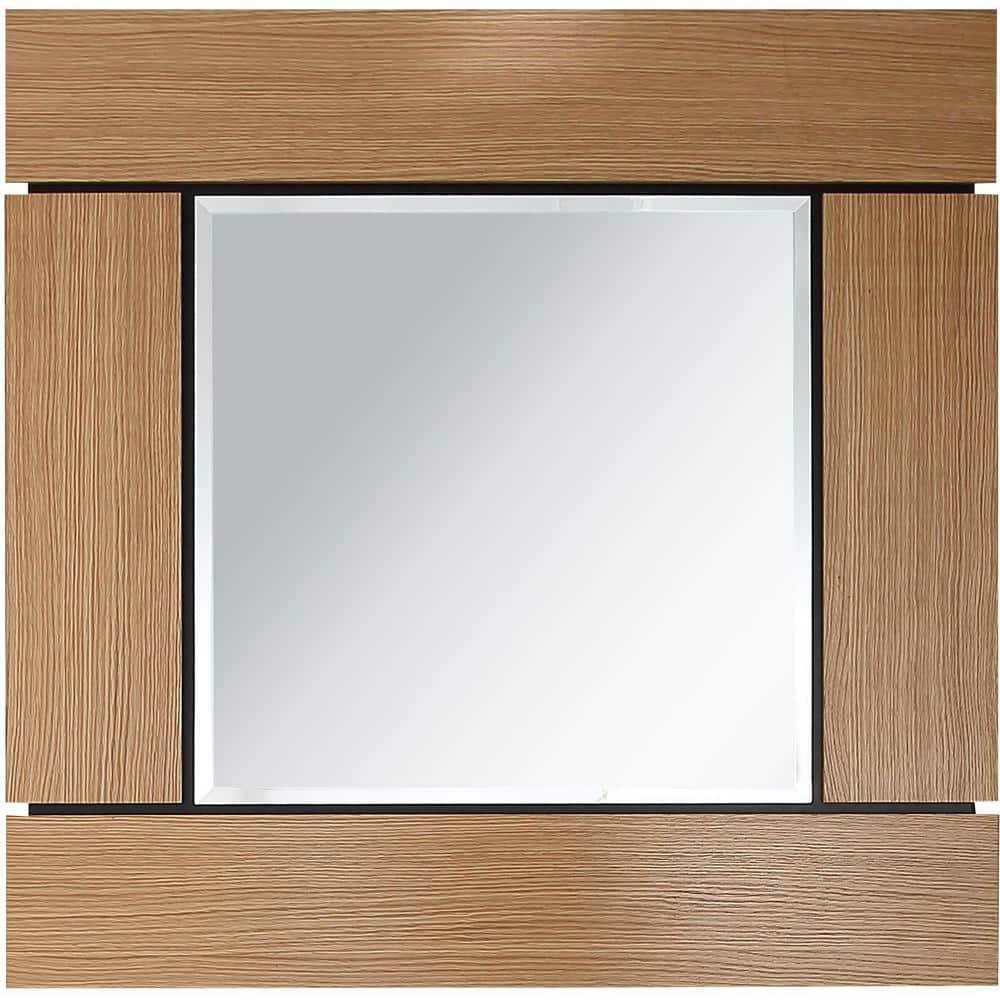 Barnes 36 in. x 36 in. Modern Square Framed Decorative Mirror