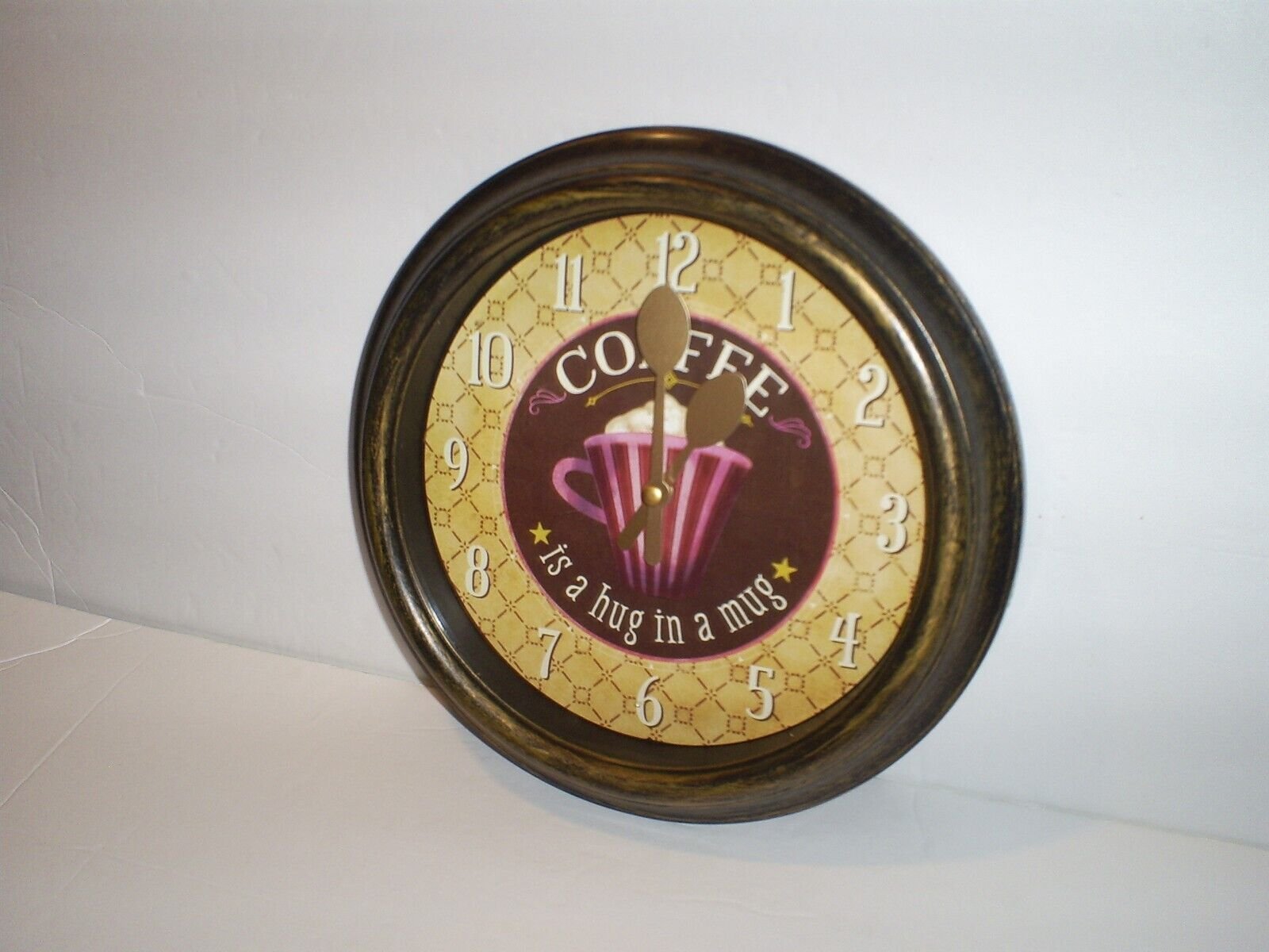 Beautiful 9.5"Coffee Is A Hug In A Mug Wall Clock