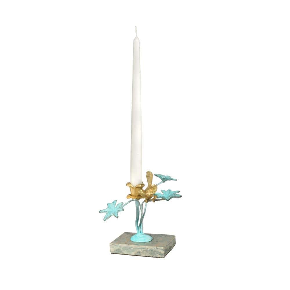 Bird On Flower Candle Holder