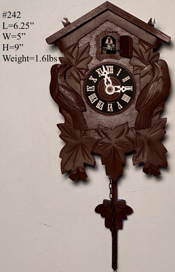 Black Forest Cuckoo Clock, Bird and Leaf, Germany