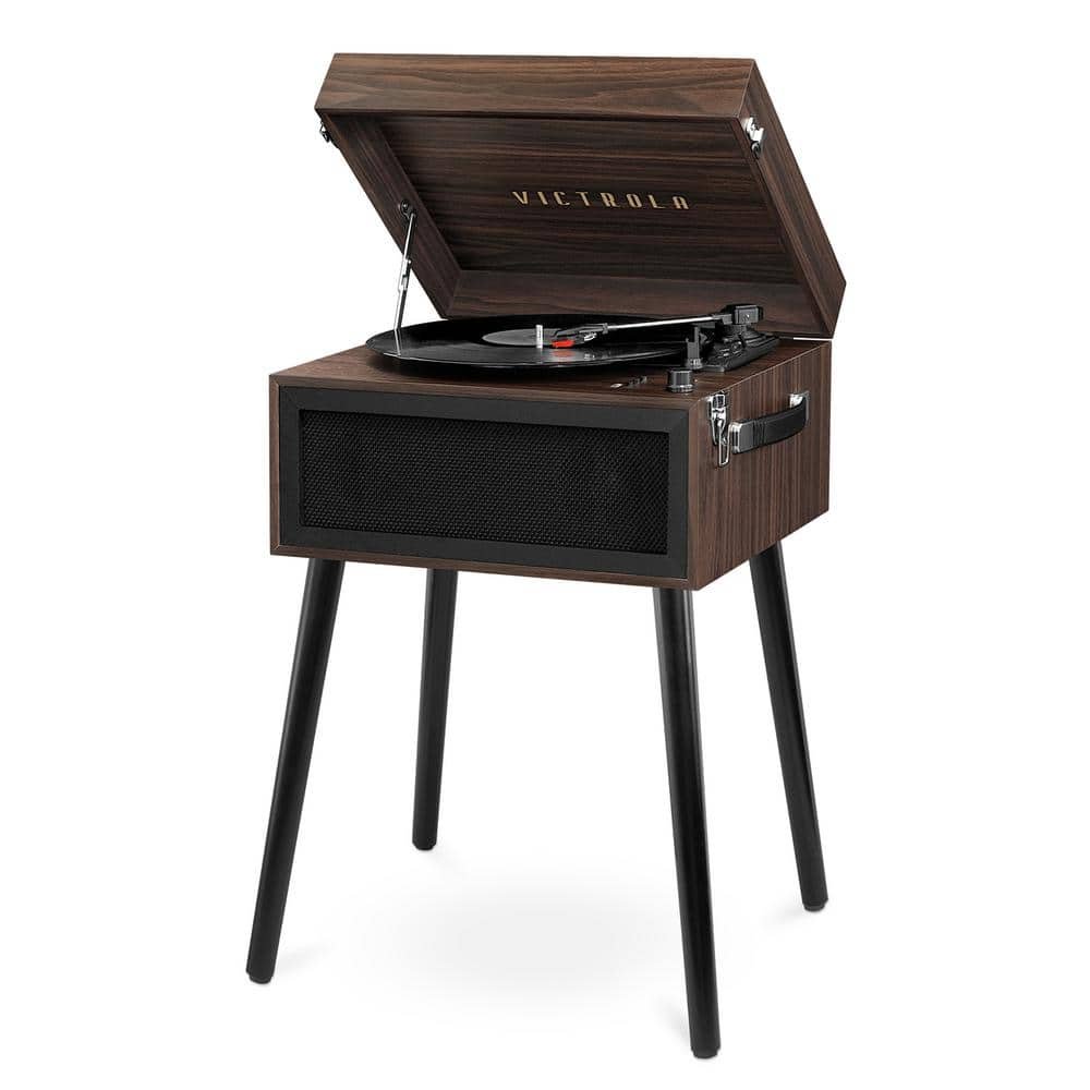 Bluetooth Record Player Stand with 3-Speed Turntable
