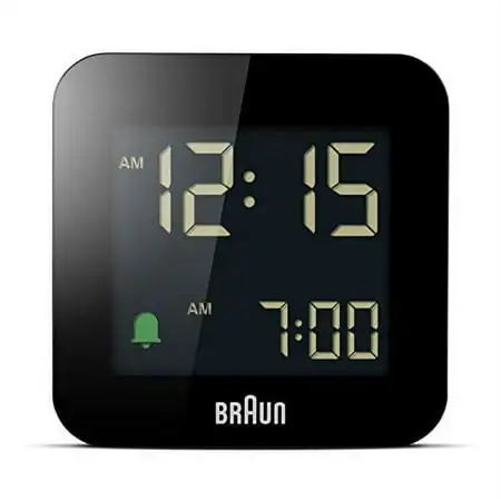 Braun Digital Travel Alarm Clock with Snooze, Compact Size, Negative LCD Display, Quick Set photo Braun Digital Travel Alarm Clock with Snooze, Compact Size, Negative LCD Display, Quick Set image