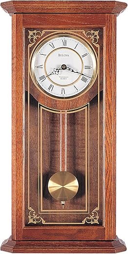 Bulova C3375 Cirrus Wall Clock, 22", Oak