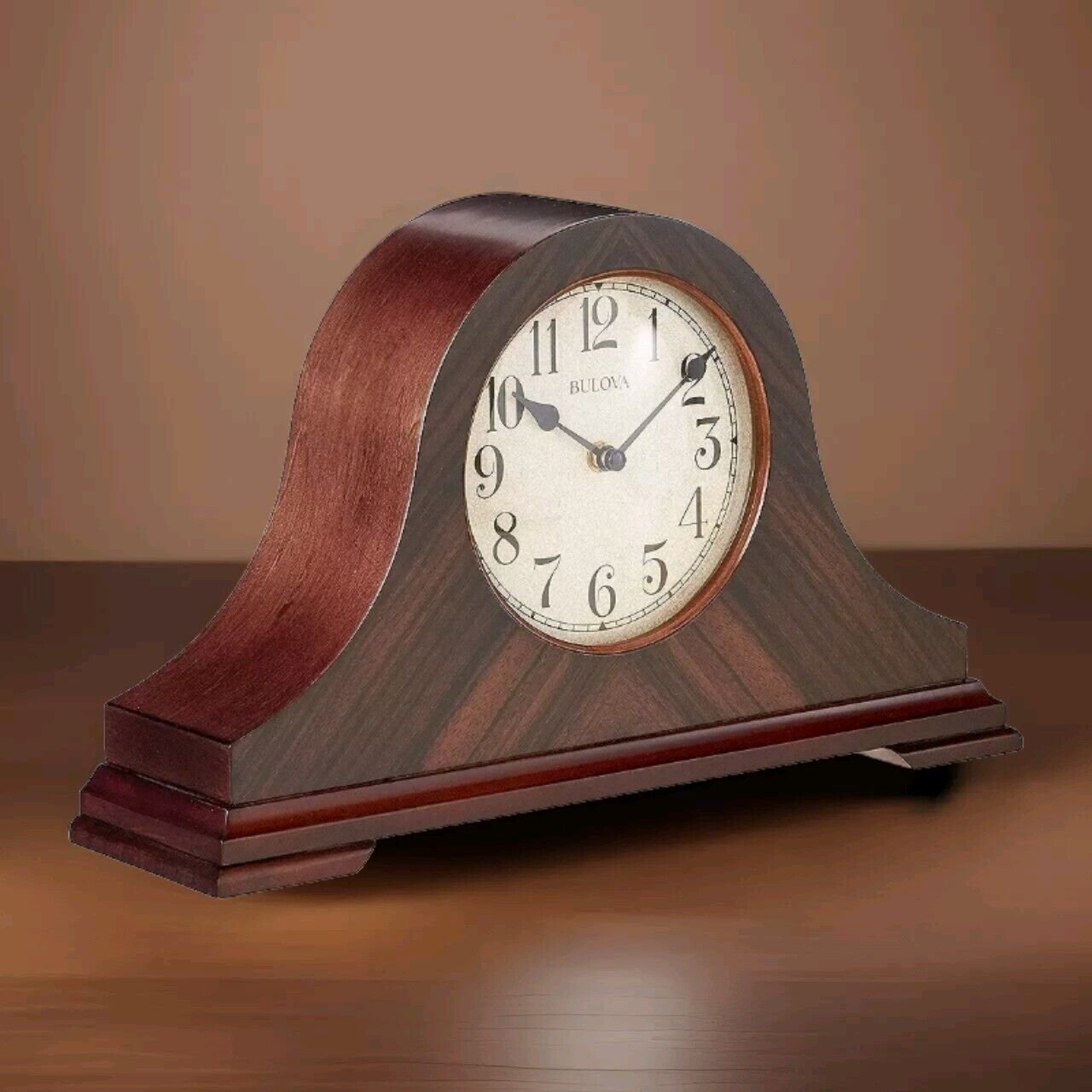 Bulova Mantel Clock Norwalk Walnut Finish
