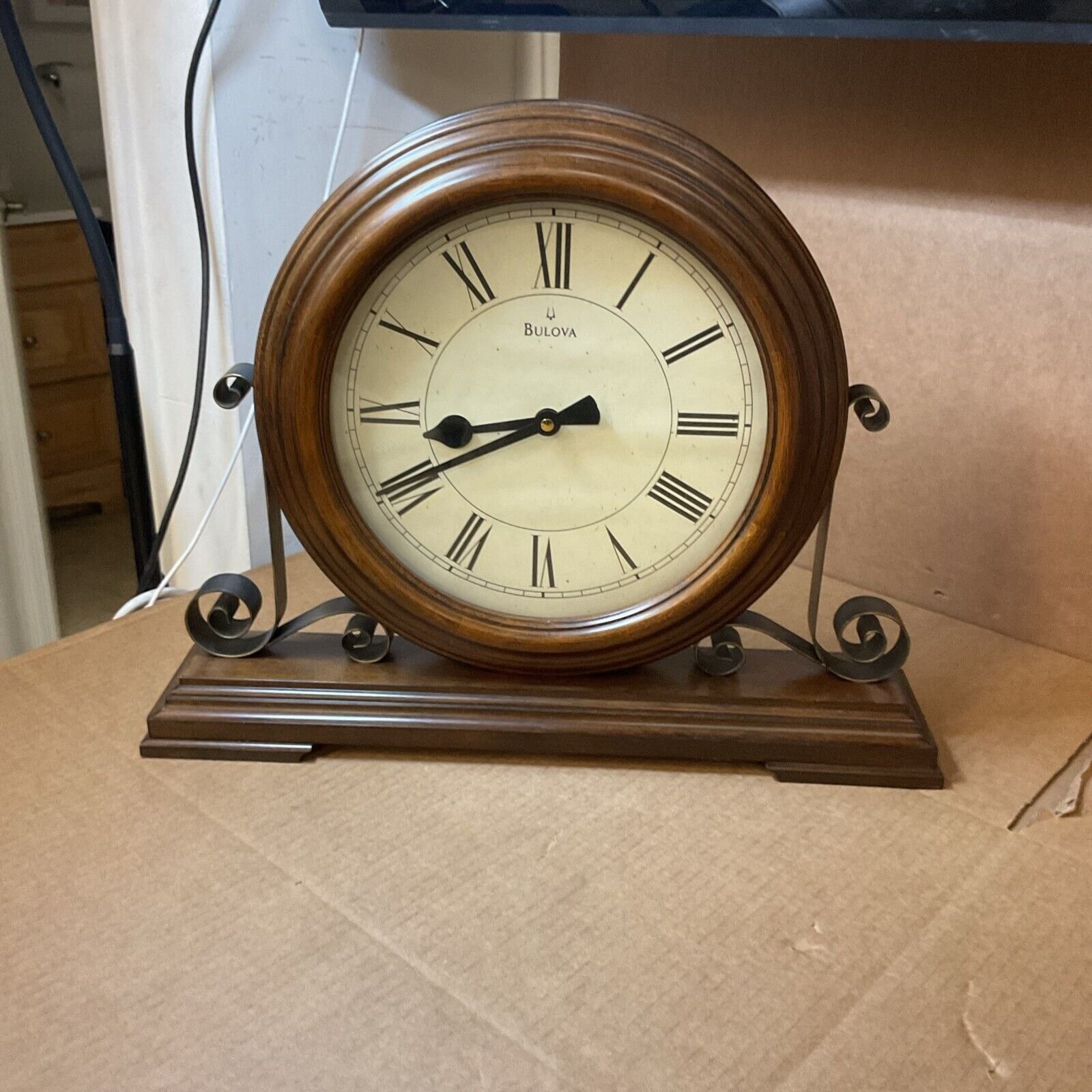 Bulova Wooden Office Clock