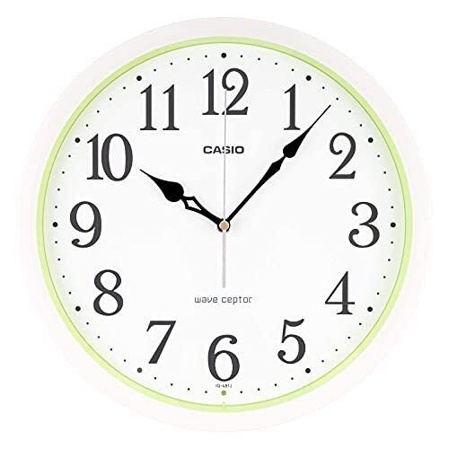 CASIO wall clock radio wave white diameter30.5cm analog night s Diameter 30.5 cm