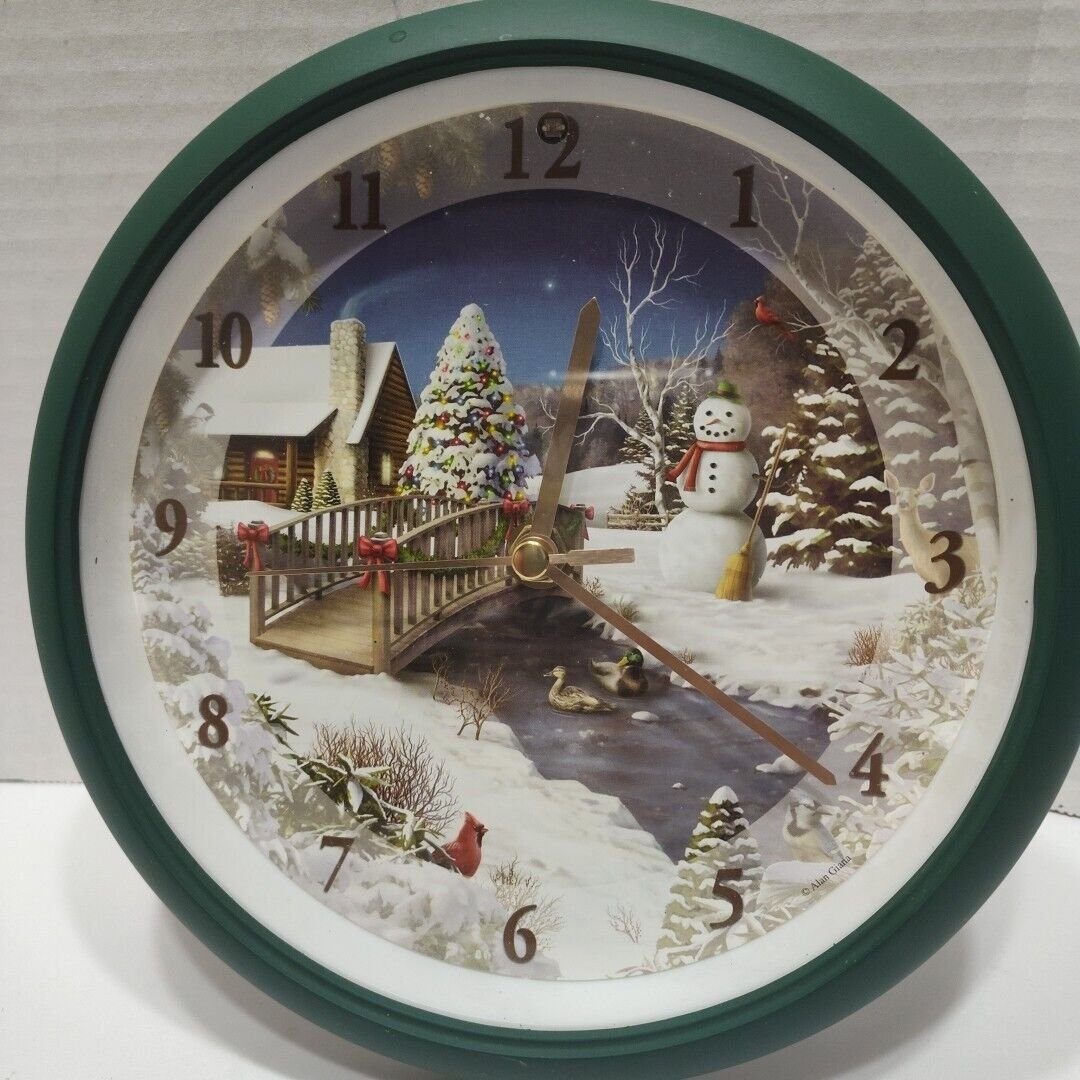Christmas Holiday Musical Wall Clock