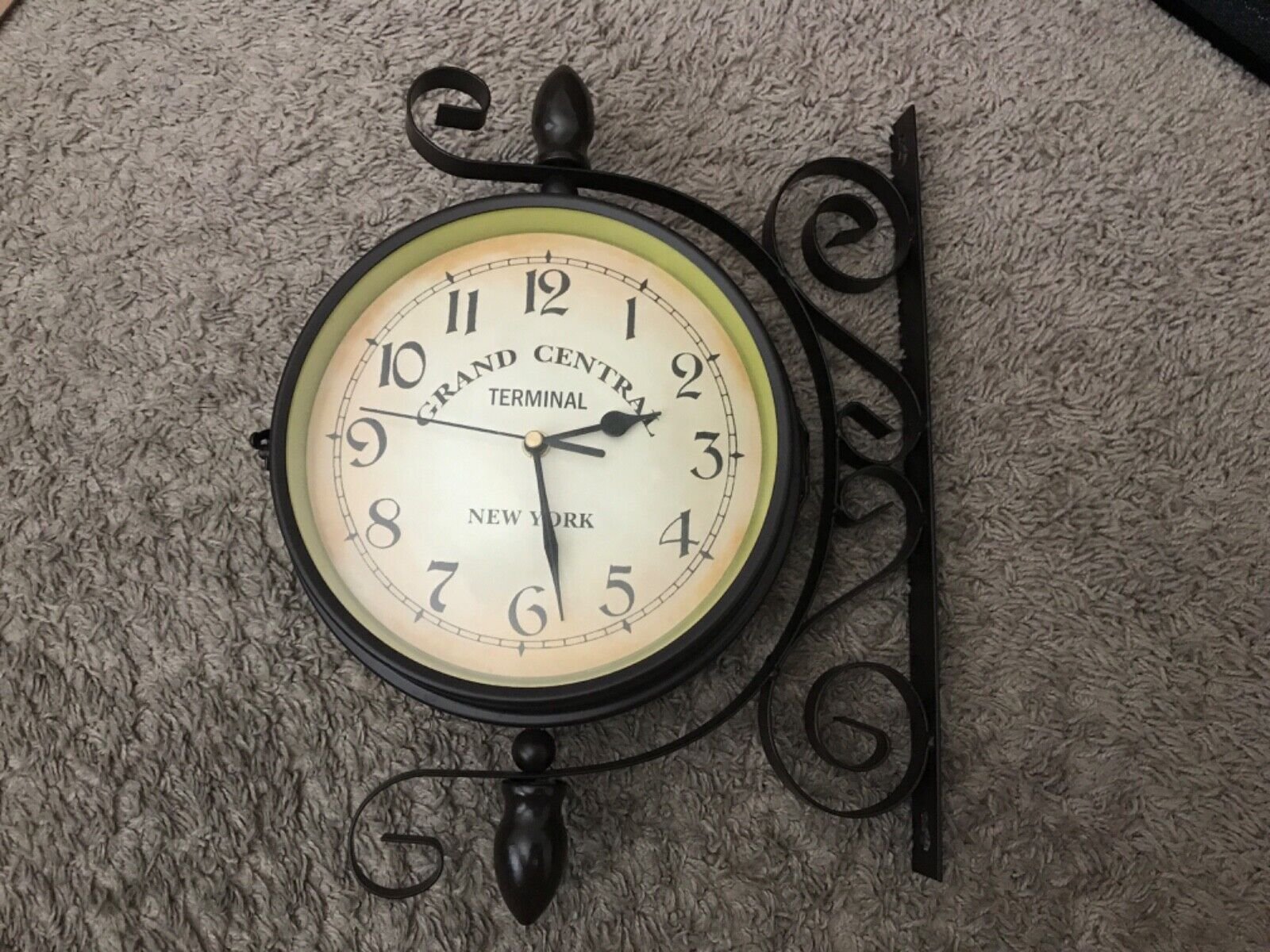 Clock Retro Double Sided Spins 2 Sided Wall Clock Grand Central Terminal NY