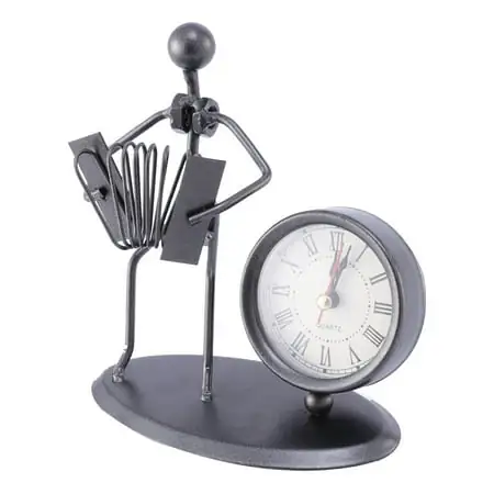 Clocks Desk Clock Vintage Table Clock Wrought Clocks Desk Clock Vintage Table Clock Wrought Iron Clock Dining Table Window Stainless Steel Office