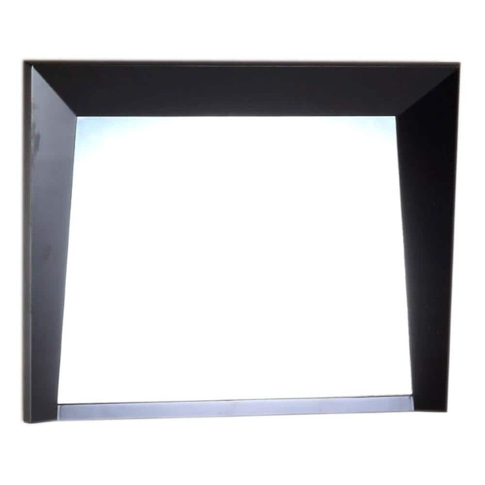 Colfax 36 in. x 26 in. Single Framed Wall Mirror in Dark...