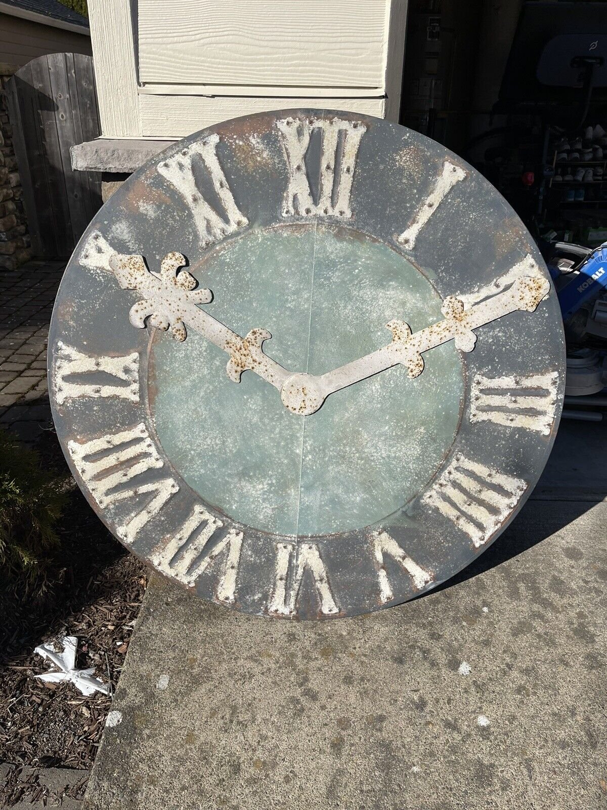 Creative Co-op Decorative Round Metal Clock DA9573 47.25” Diameter