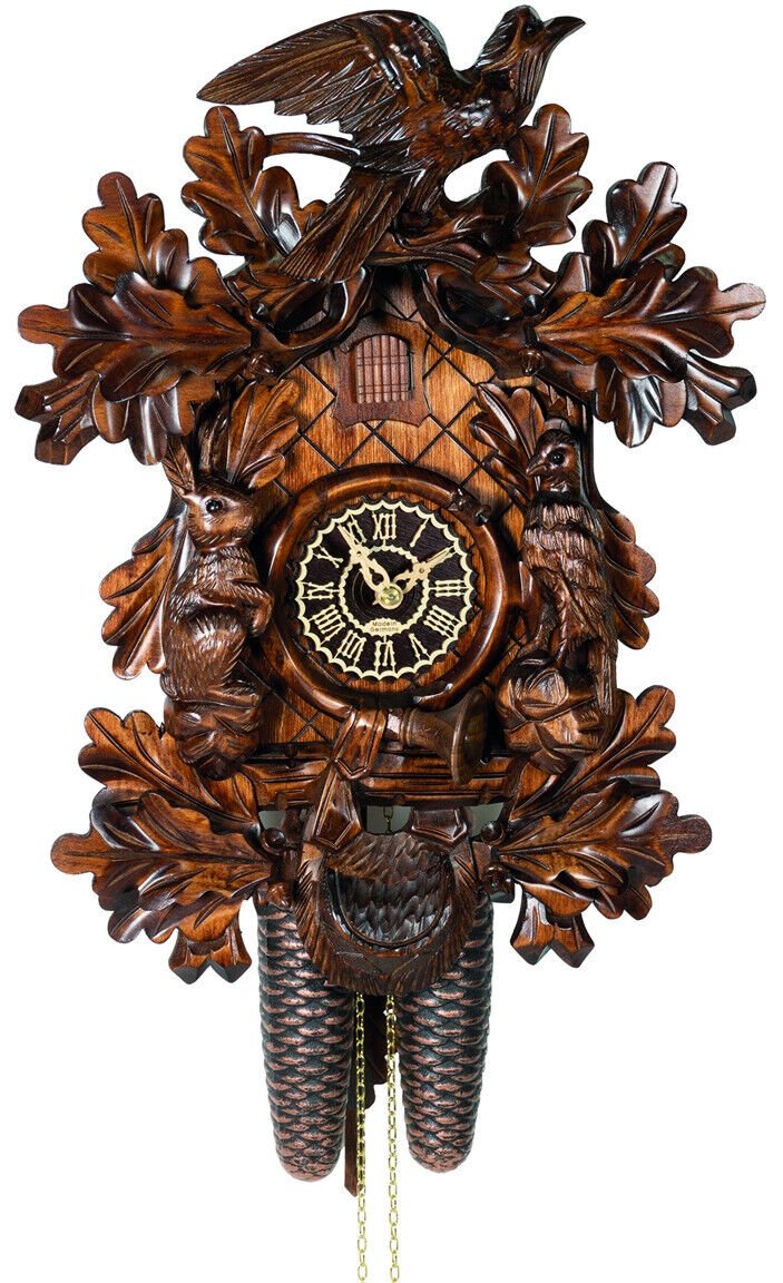 cuckoo clock black forest 8 day original german Black Forest hand carved