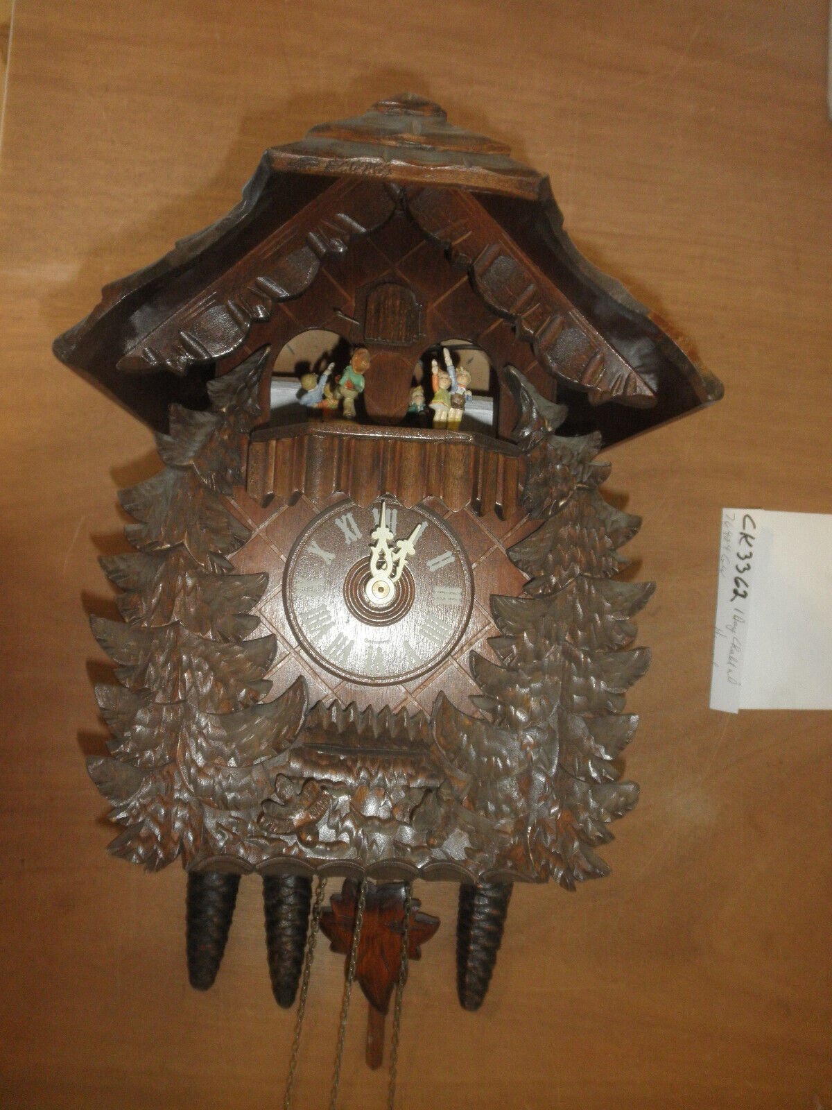 Cuckoo Clock German HUMMEL Black Forest musical Chalet 1 Day CK3362