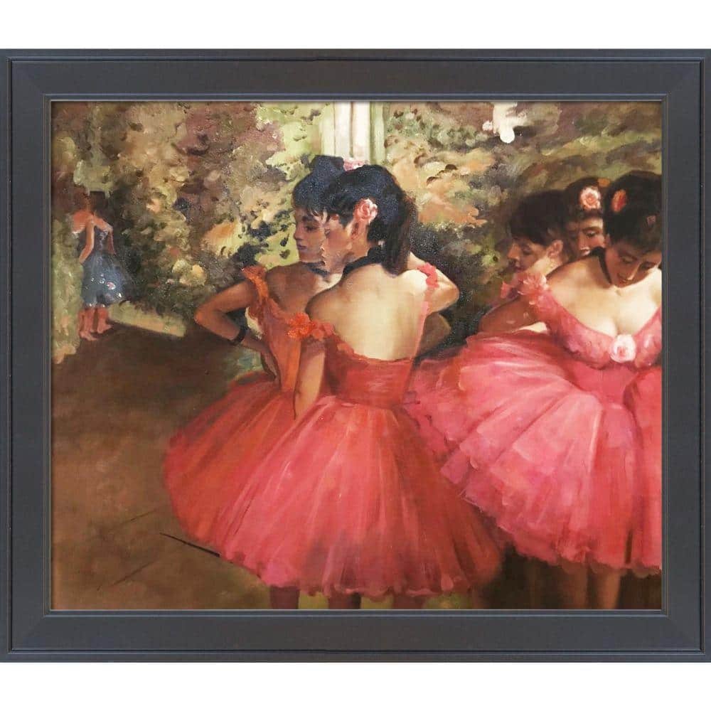 Dancers in Pink by Edgar Degas Gallery Black Framed People Oil Painting...