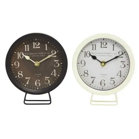 Dec Mode 7 Black Metal Clock, Set of 2 photo
