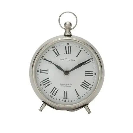 Dec Mode 7 Silver Stainless Steel Clock with Ring Top photo