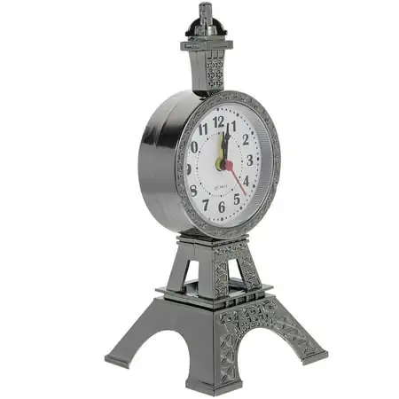 Desk Alarm Clock Eiffel Tower Bedside Clock Desk Alarm Clock Eiffel Tower Bedside Clock Tabletop Vintage Style Alarm Clock alternate image 14