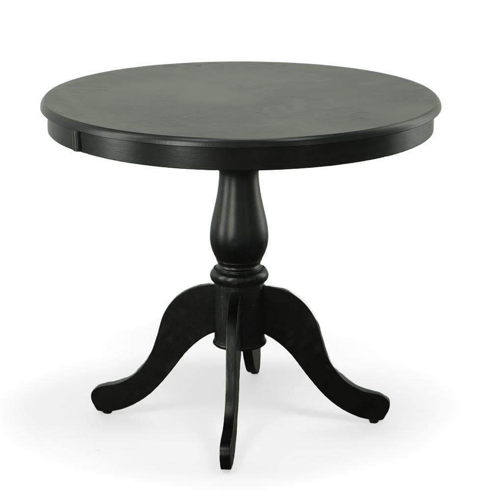 Fairview Antique Black 36 in. Round Pedestal Dining Table