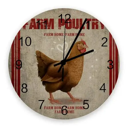 Farm Hen Retro Wall Clocks Brief Design Silent Home Cafe Office Wall Decor Clocks for Kitchen Wall Art Large Farm Hen Retro Wall Clocks Brief Design Silent Home Cafe Office Wall Decor Clocks for Kitchen Wall