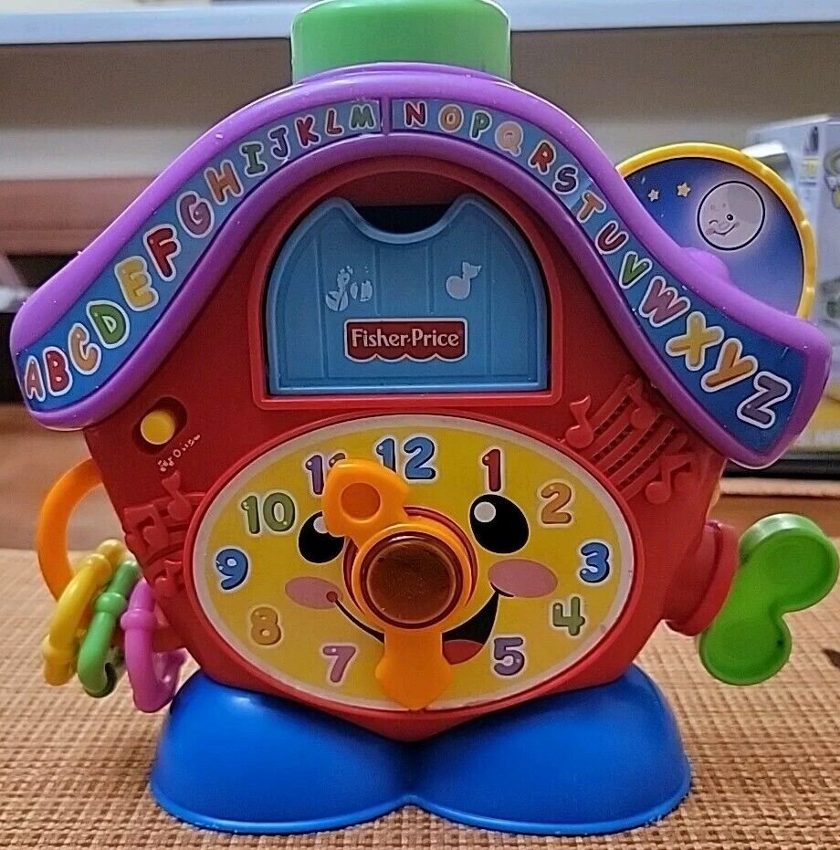 Fisher-Price Laugh & Learn PEEK-A-BOO CUCKOO R7153 Teaching Clock - ABCs, Music
