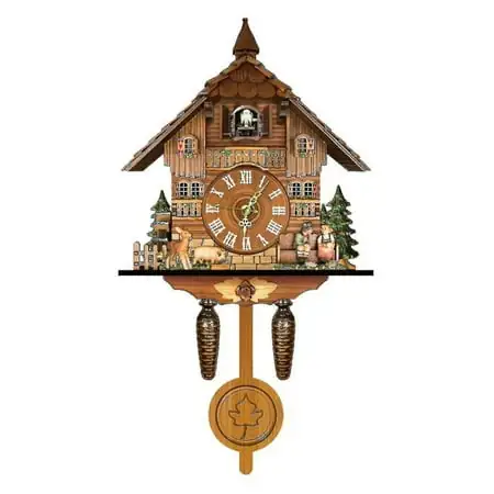 German Black Forest Cuckoo Clock Retro Nordic German Black Forest Cuckoo Clock Retro Nordic Style Wooden Cuckoo Wall Clock E image