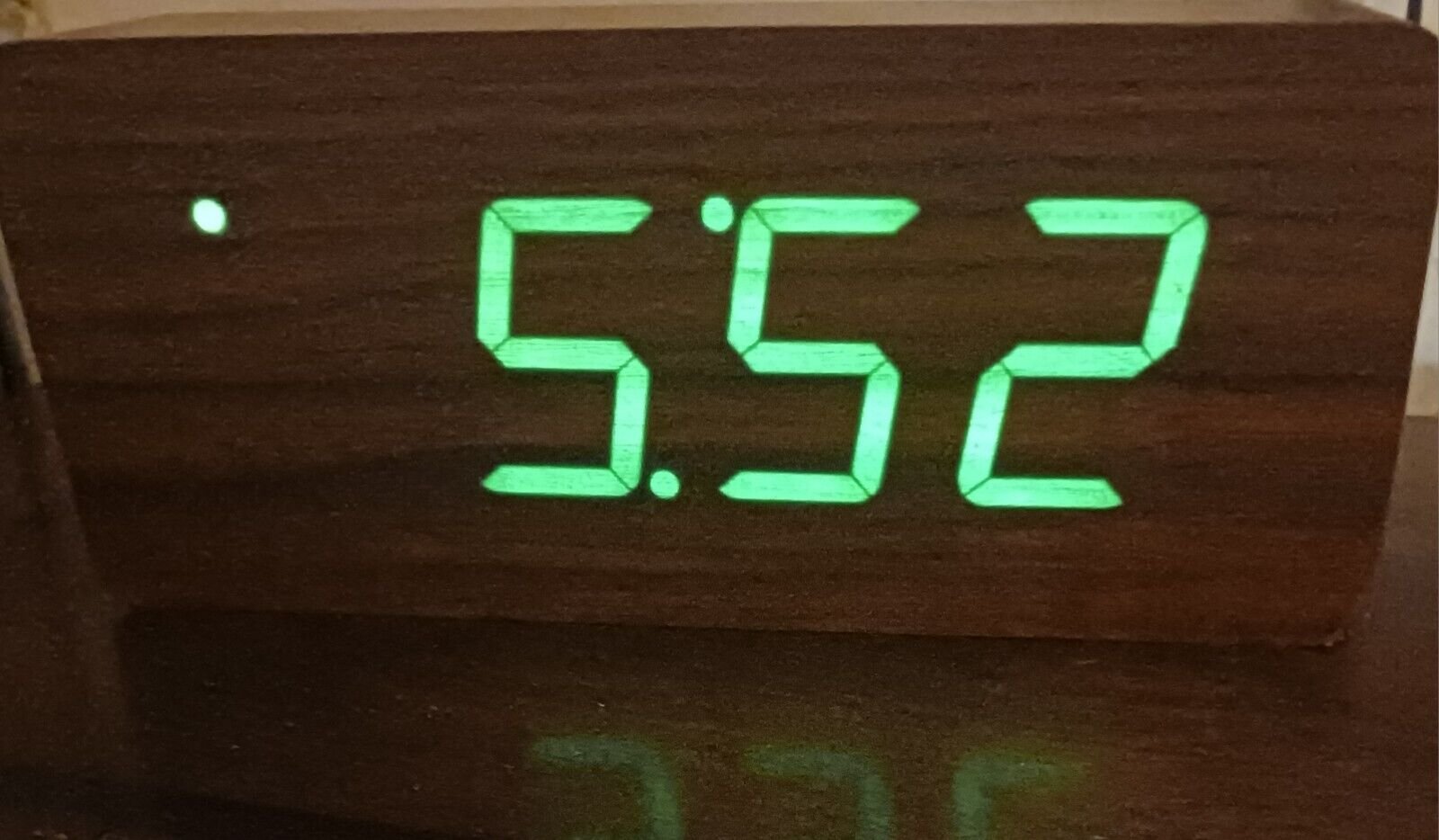 Gingko Brick Walnut Alarm Click Clock