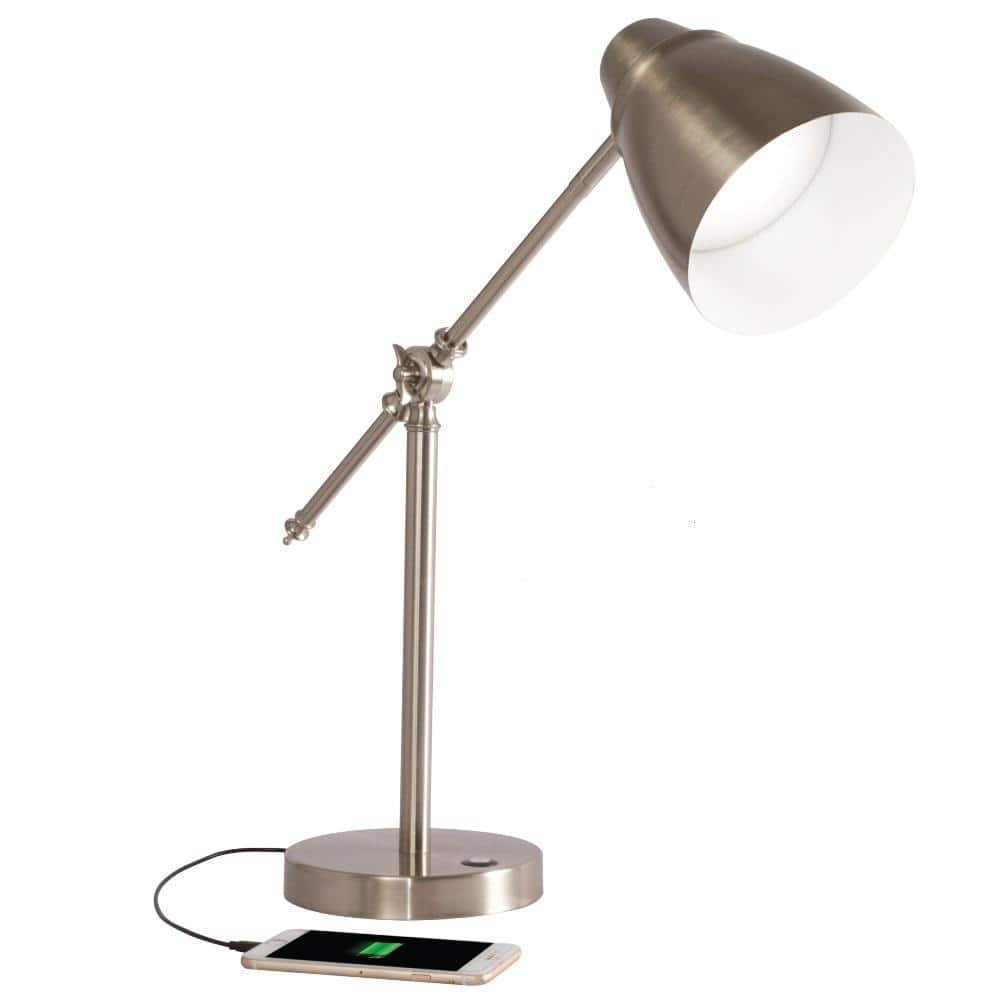 Harmonize 19 in. Brushed Nickel LED Desk Lamp