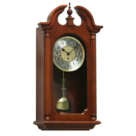 Hermle 26 " Brown and White Regulator Pendulum Wall Clock photo Hermle 26 " Brown and White Regulator Pendulum Wall Clock photo