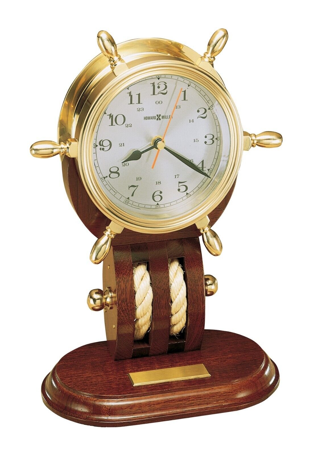 Howard Miller Britannia Table Clock 613467 Weather & Maritime Ship's Wheel Clock